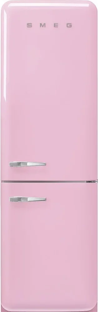 SMEG FAB32RPK6 Отдельностоящий двухдверный холодильник, стиль 50-х годов, 60 см, розовый, No-frost, 